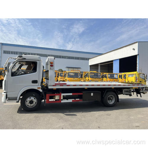 Dongfeng 4*2 flatbed wrecker tow trucks for sale